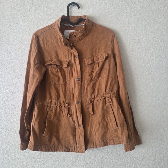 Old Navy Jackets & Blazers - Old Navy Junior's Tan Brown Utility Military Jacket Size XL 14 Some Flaws Seepic